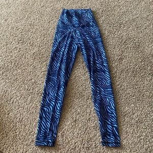 Blue Zebra Print Aerie Leggings